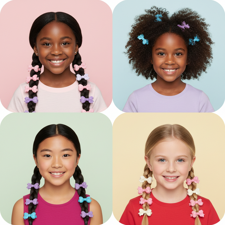 Joy Ribbon Barrettes Assorted Light Pastel