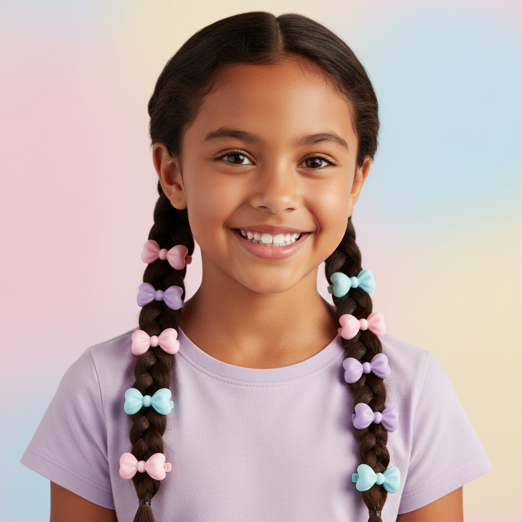 Joy Ribbon Barrettes Assorted Light Pastel