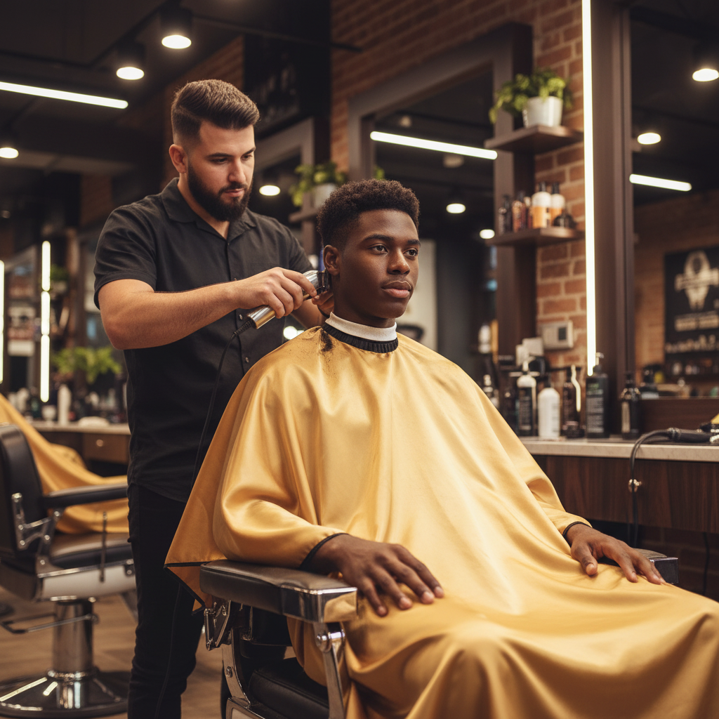 Annie Premium Styling Cape with Stretchable Hook, 1 Count, Gold