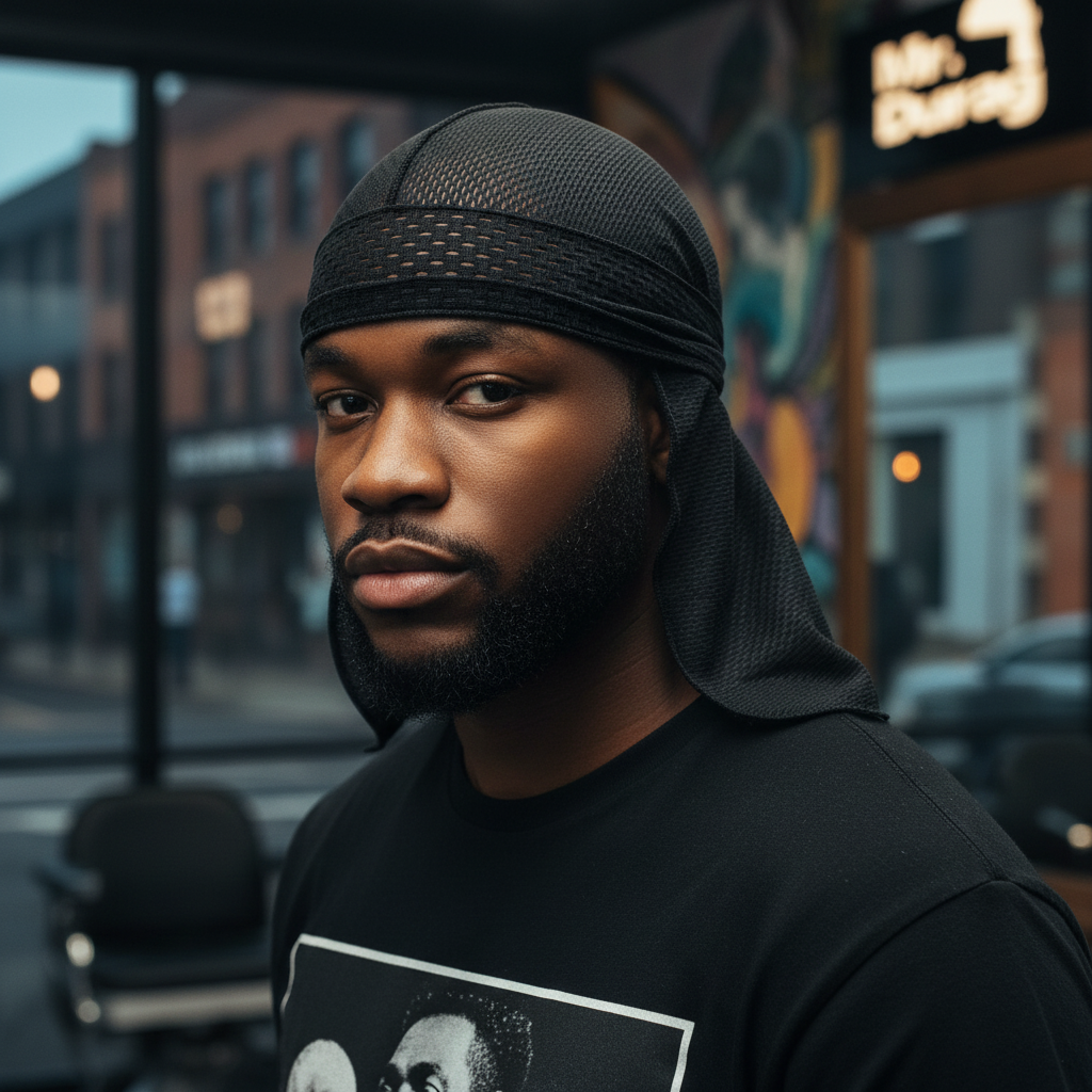 Mr. Durag Cool Mesh Durag, 1 Count, Black