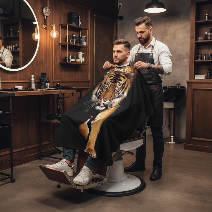 PrimeX Premium Professional Barber Cape, 1 Count, Tiger