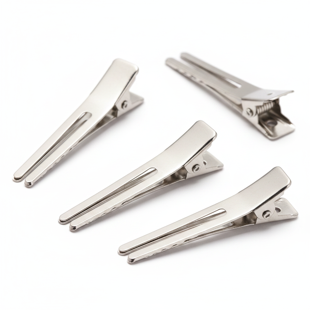 Annie Double Prong Metal Hair Clips, 80 Count, Silver