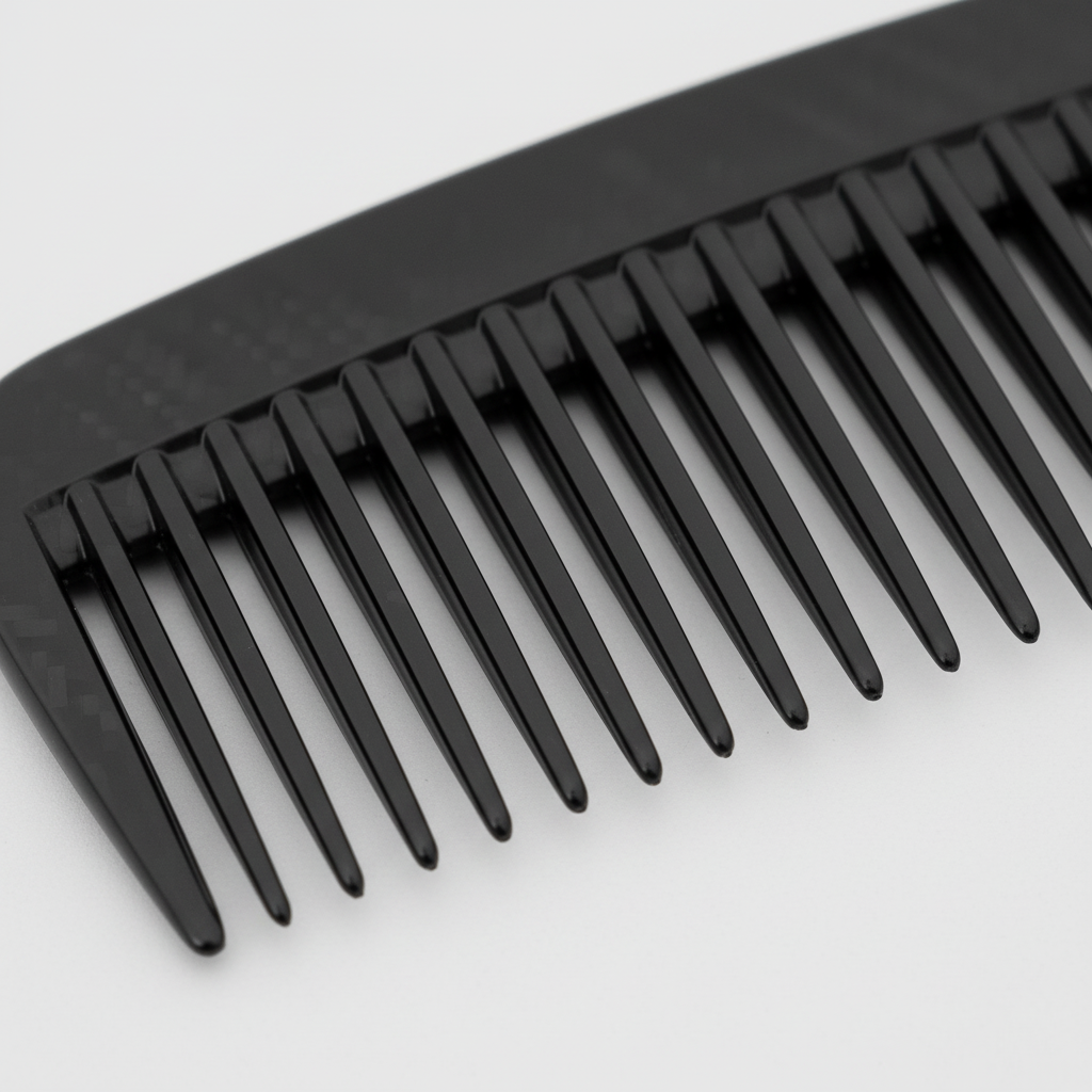 Annie Royal Crown Series Carbon Wide Tooth Cutting Comb 8 1/2 Inch, 1 Count, Black