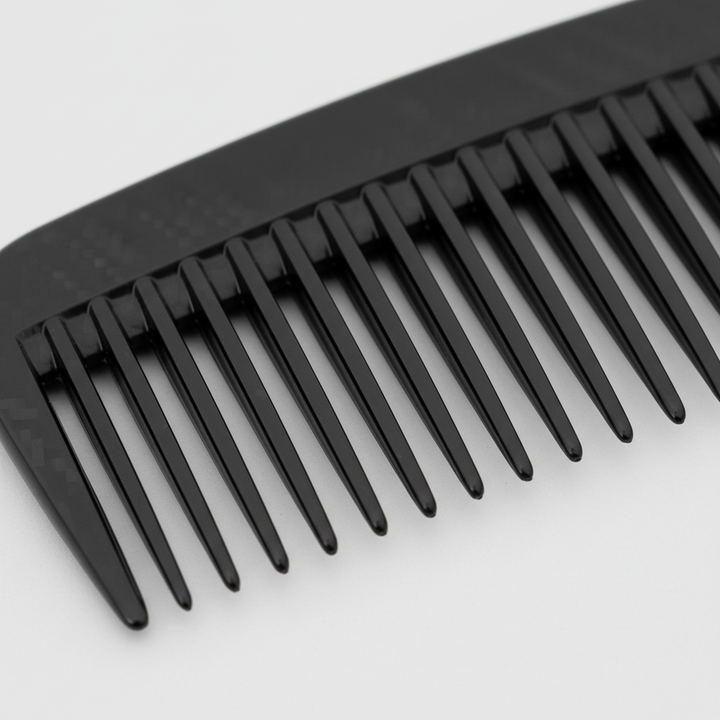 Annie Royal Crown Series Carbon Wide Tooth Cutting Comb 8 1/2 Inch, 1 Count, Black