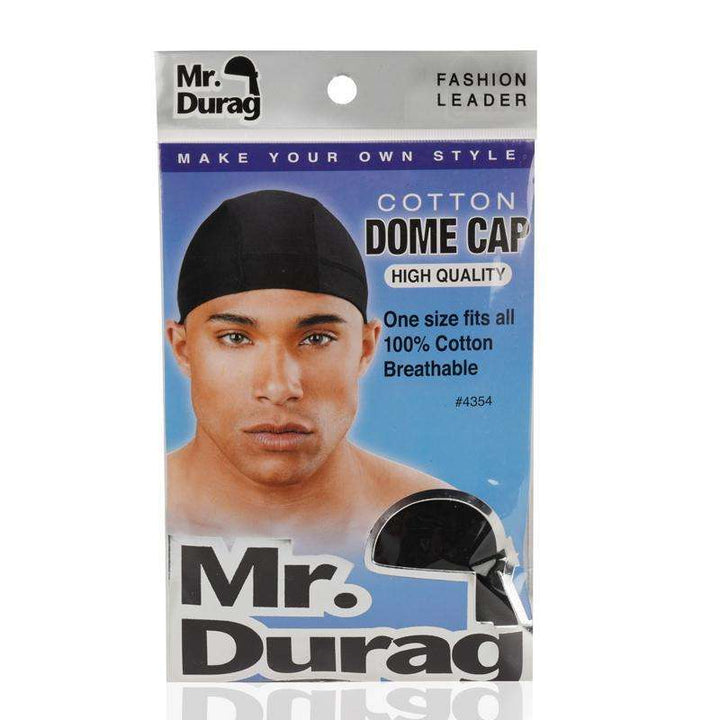 Mr. Durag Cotton Dome Cap, 1 Count, Black