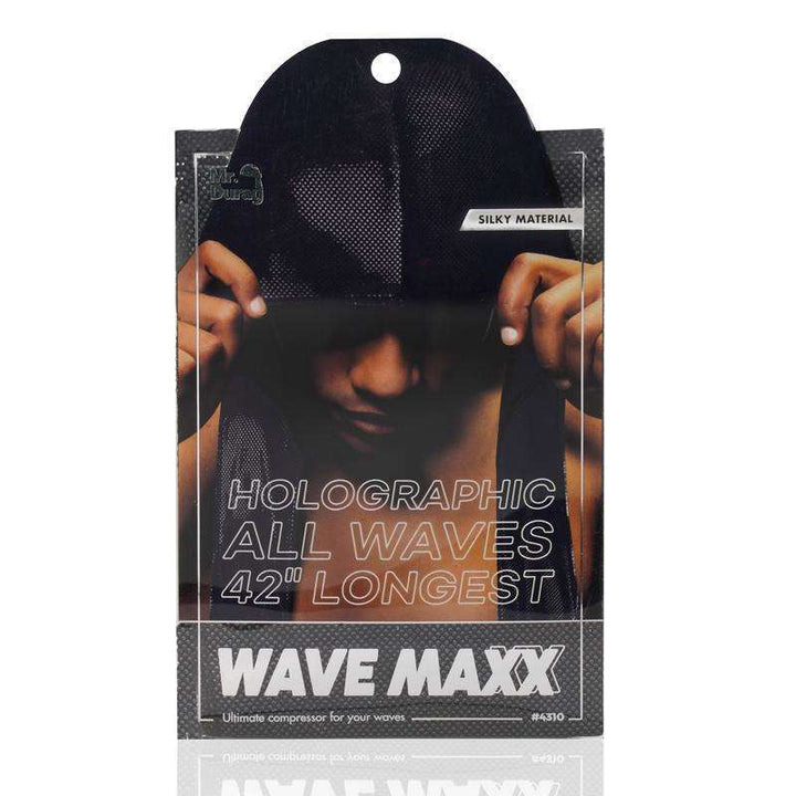 Mr. Durag Wave Maxx Holographic Durag, 1 Count, Black