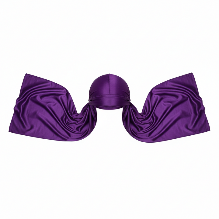 Mr. Durag Premium Deluxe Silky Durag, 1 Count, Purple