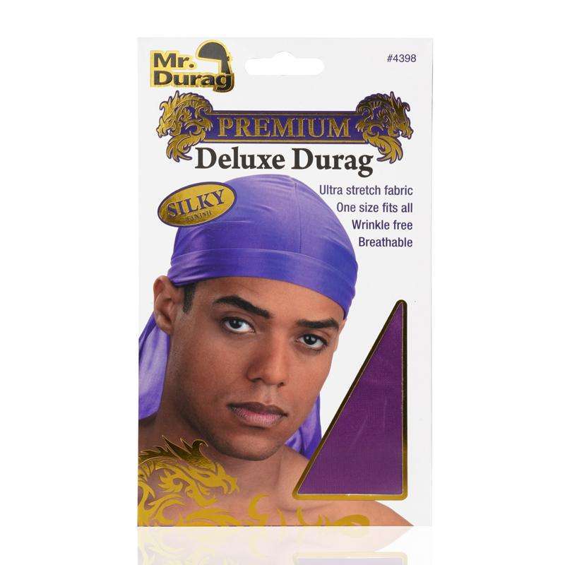 Mr. Durag Premium Deluxe Silky Durag, 1 Count, Purple