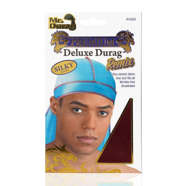 Mr. Durag Premium Deluxe Silky Durag Remix, 1 Count, Assorted Colors