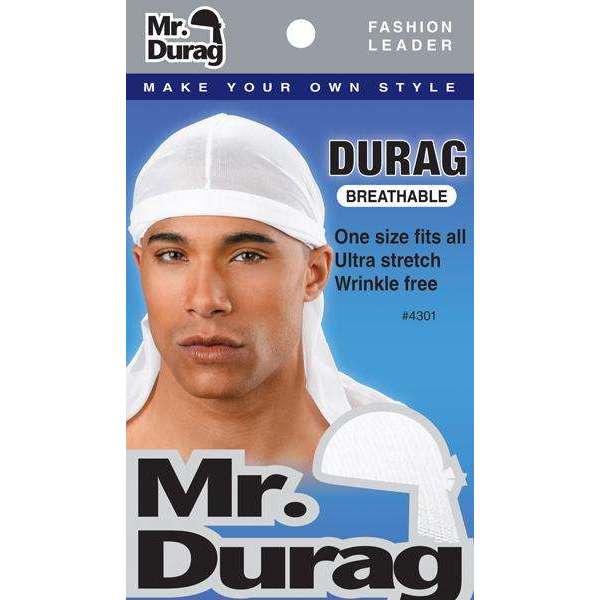 Mr. Durag Solid Durag, 1 Count, White
