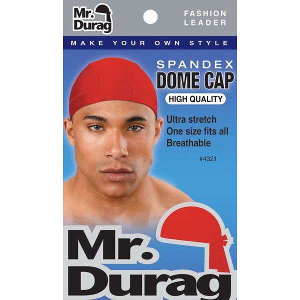 Mr. Durag Spandex Dome Cap, 1 Count, Assorted Colors