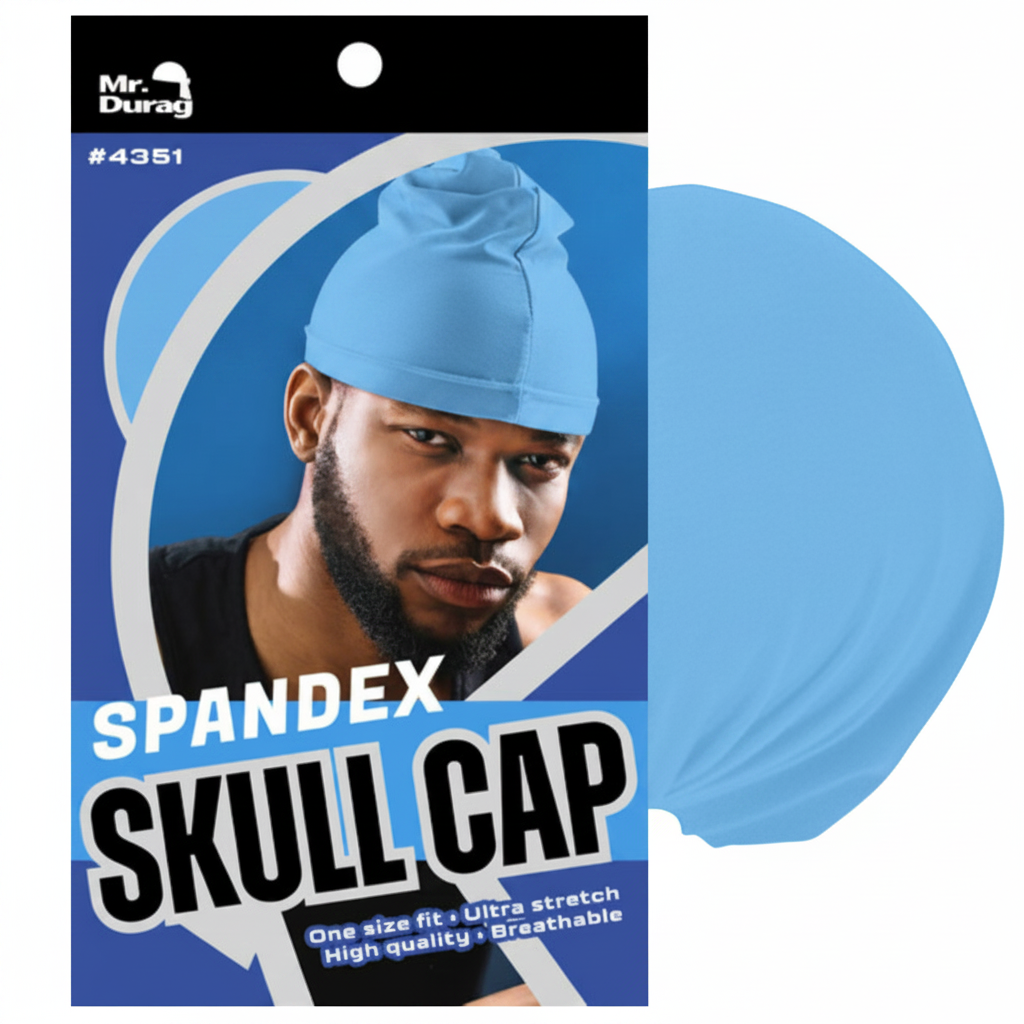 Mr. Durag Spandex Skull Cap, 1 Count, Assorted Colors