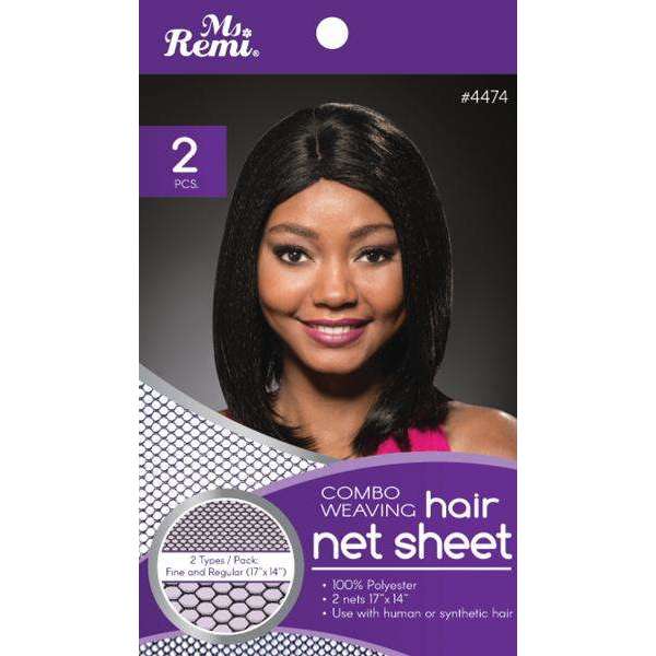 Ms. Remi Weaving Hair Net Sheets, 2 Count, Black