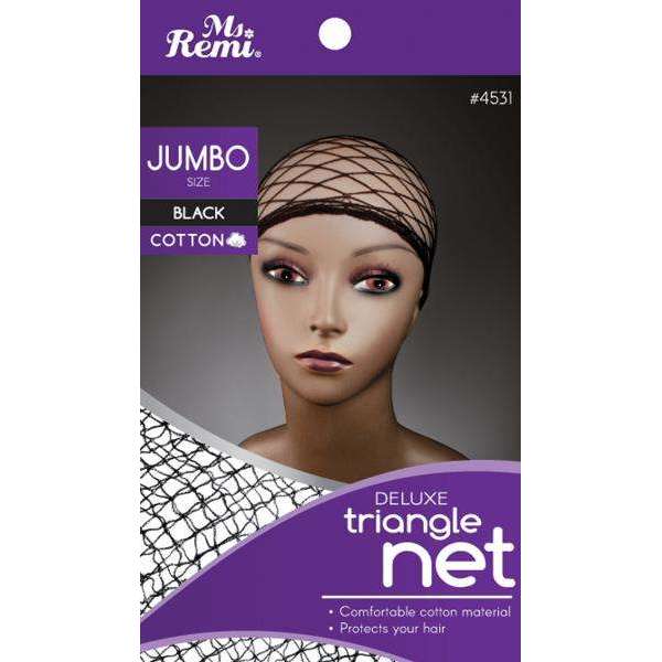 Ms. Remi Cotton Deluxe Triangle Net Jumbo, 1 Count, Black
