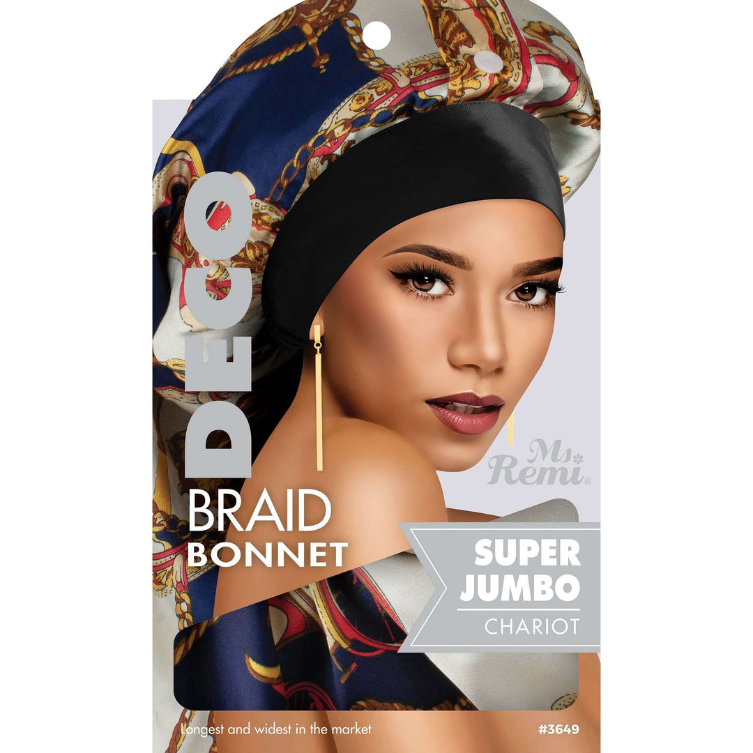 Ms. Remi Deco Silky Satin Braid Bonnet Super Jumbo, 1 Count, Assorted Patterns