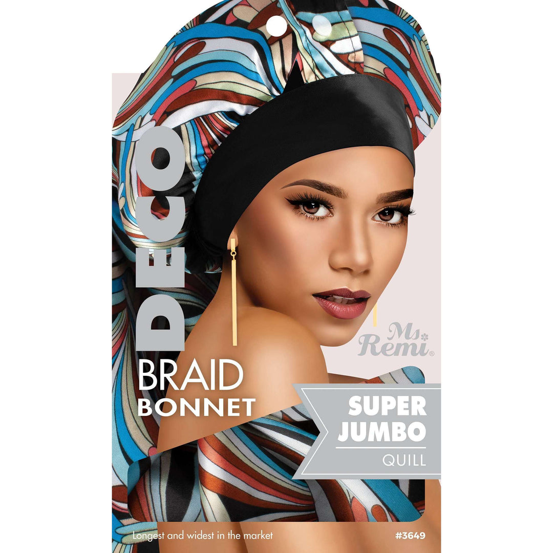 Ms. Remi Deco Silky Satin Braid Bonnet Super Jumbo, 1 Count, Assorted Patterns