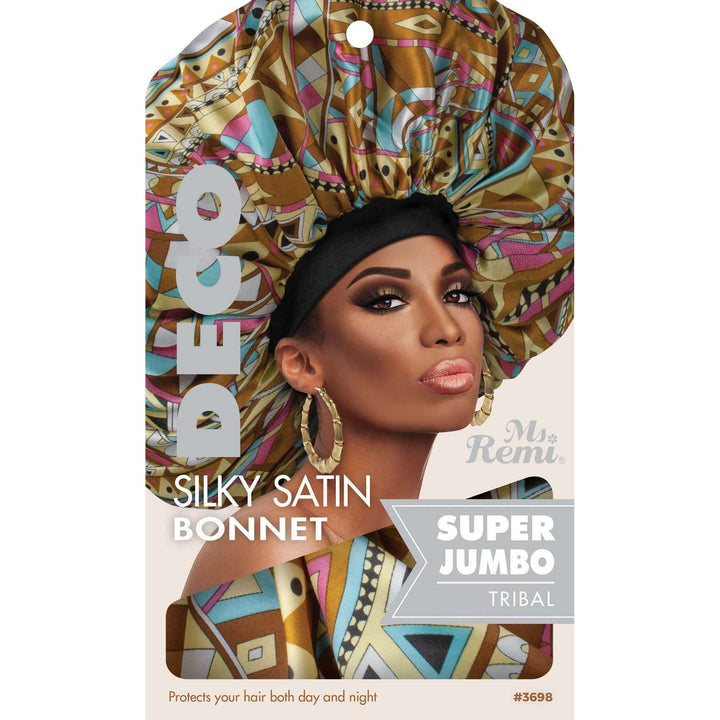 Ms. Remi Deco Silky Satin Bonnet Super Jumbo, 1 Count, Assorted Patterns