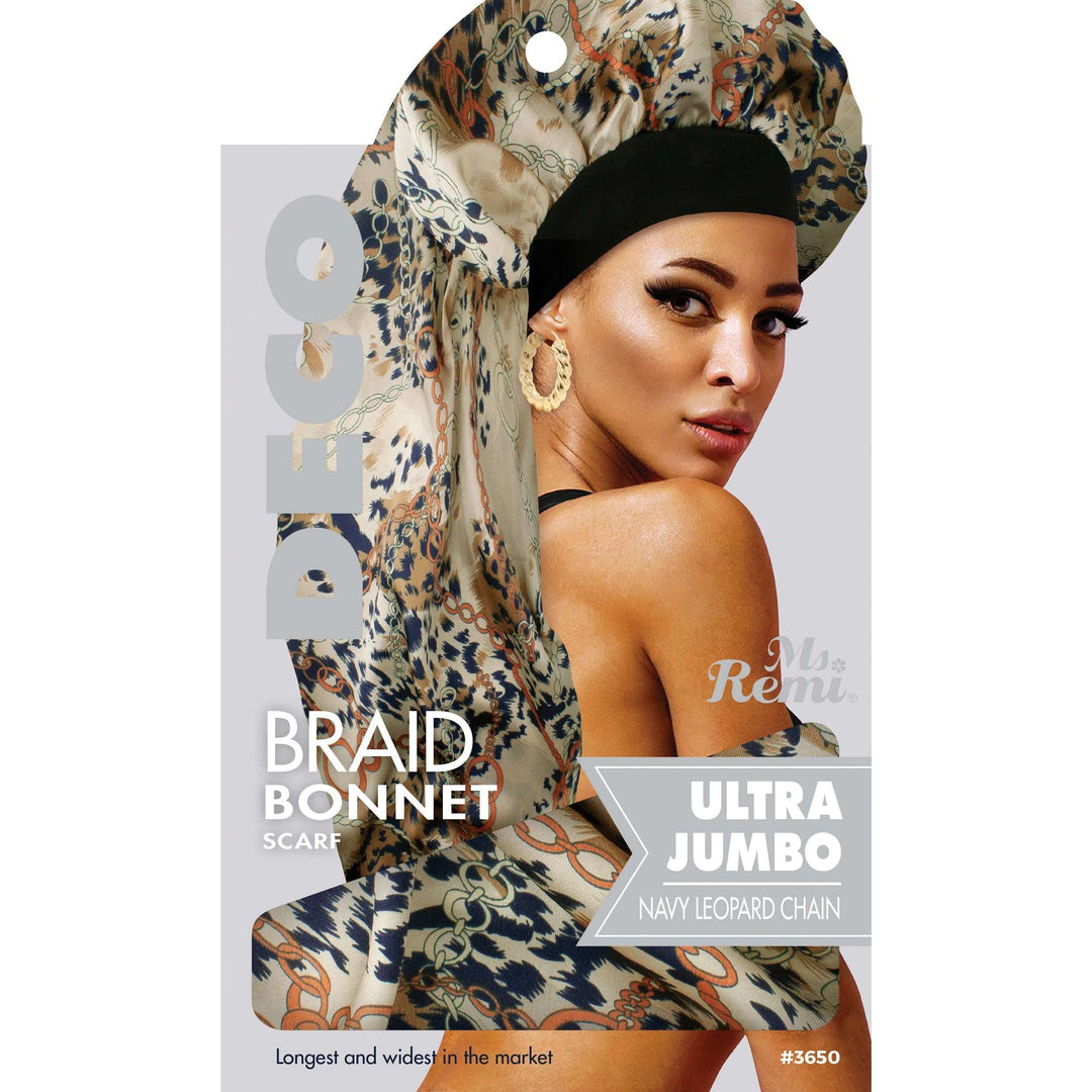 Ms. Remi Deco Silky Satin Braid Bonnet Ultra Jumbo, 1 Count, Assorted Patterns