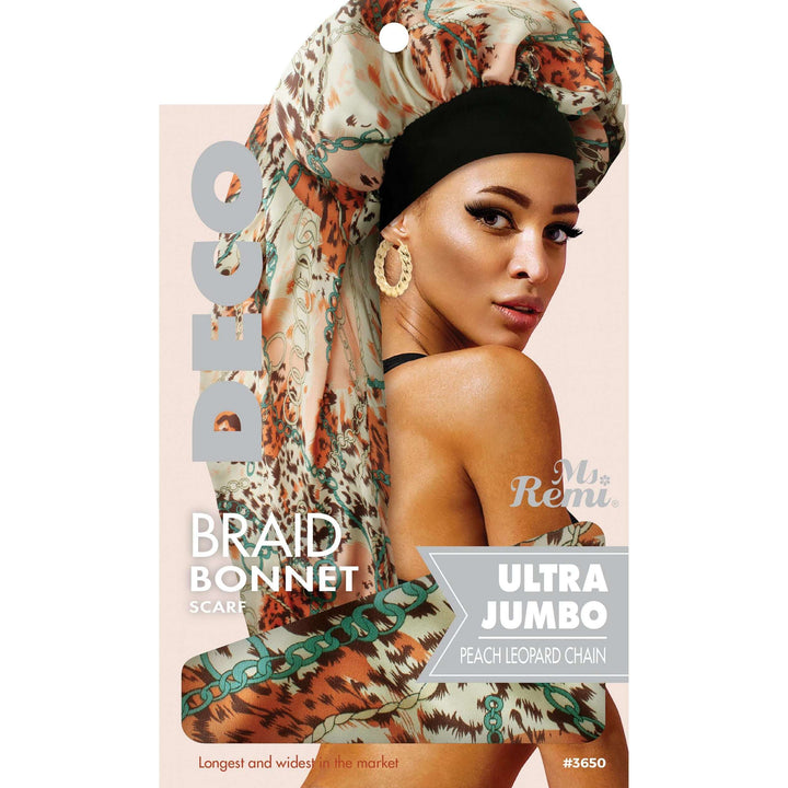 Ms. Remi Deco Silky Satin Braid Bonnet Ultra Jumbo, 1 Count, Assorted Patterns