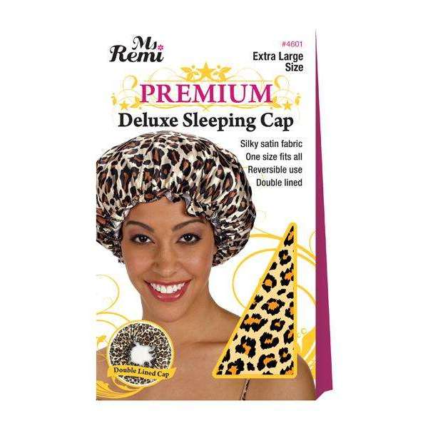 Ms. Remi Deluxe Sleeping Cap X-Large, 1 Count, Leopard
