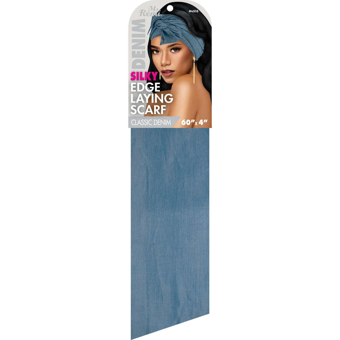 Ms. Remi Denim Silky Edge Laying Scarf 60 Inch, 1 Count, Assorted Patterns