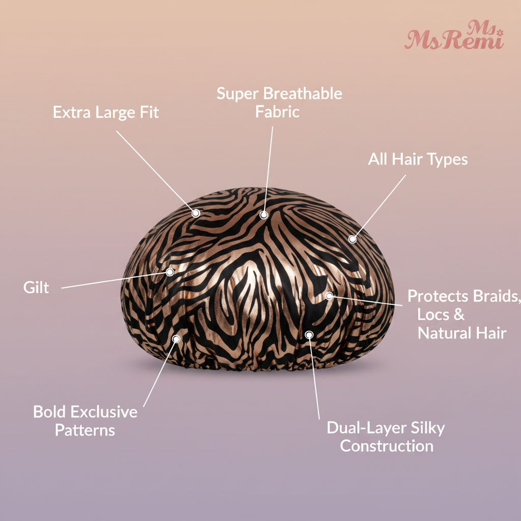 Ms. Remi Gilt Silky Satin Bonnet X-Large, 1  Count, Assorted Patterns