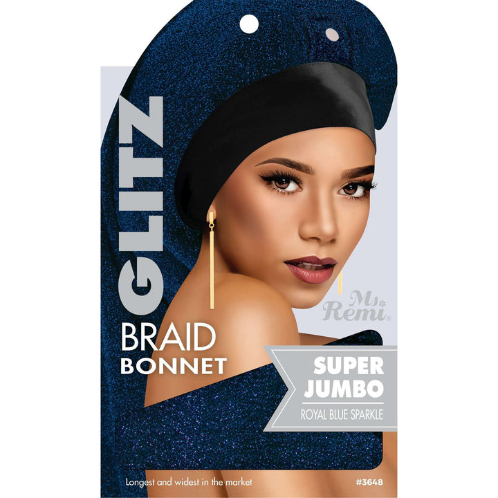 Ms. Remi Glitz Braid Bonnet Super Jumbo, 1 Count, Assorted Colors