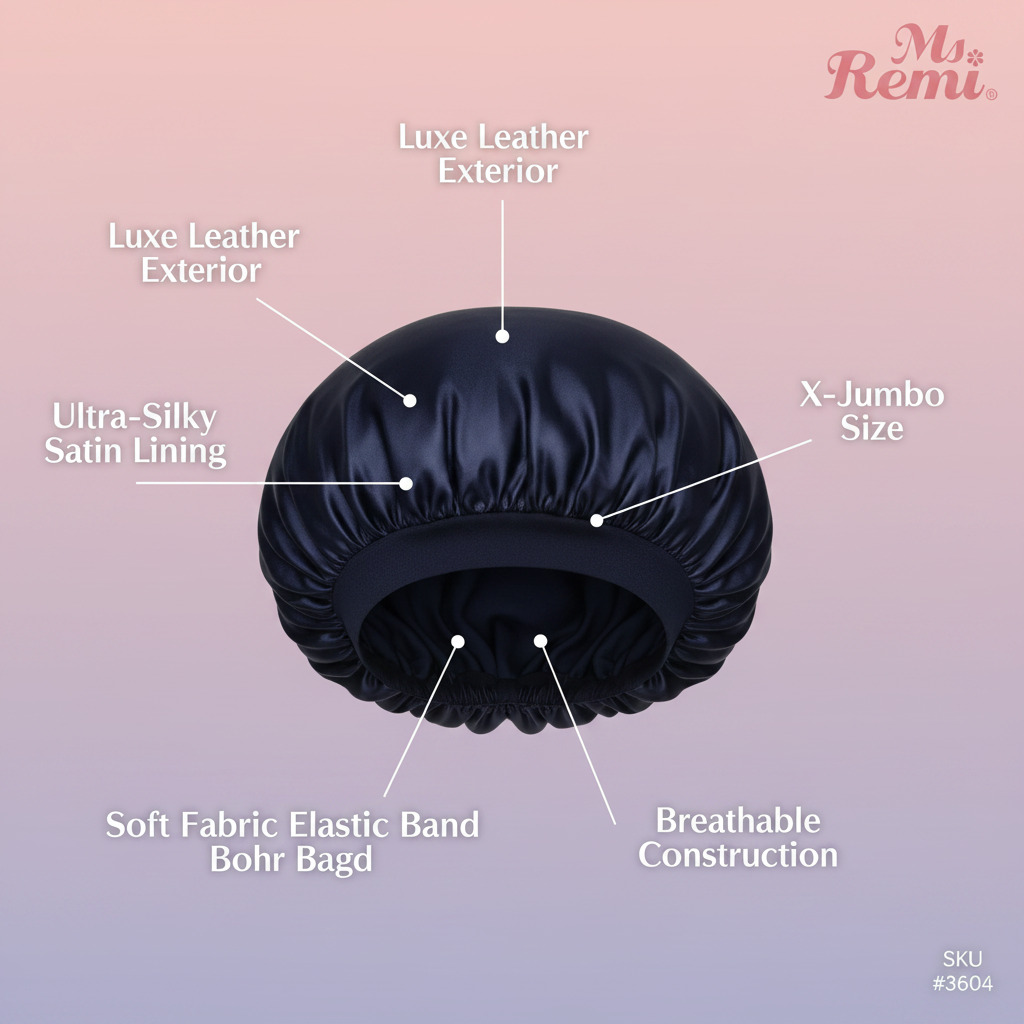 Ms. Remi Leather Silky Bonnet X-Jumbo, 1 Count, Assorted Colors