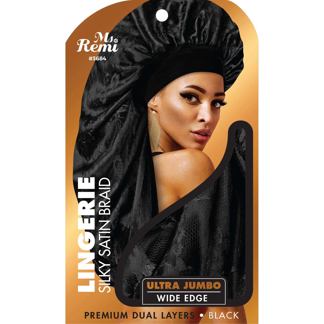 Ms. Remi Lingerie Silky Satin Braid Bonnet Ultra Jumbo, 1 Count, Assorted Colors