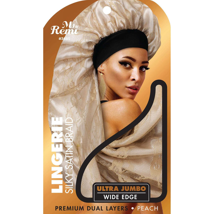 Ms. Remi Lingerie Silky Satin Braid Bonnet Ultra Jumbo, 1 Count, Assorted Colors