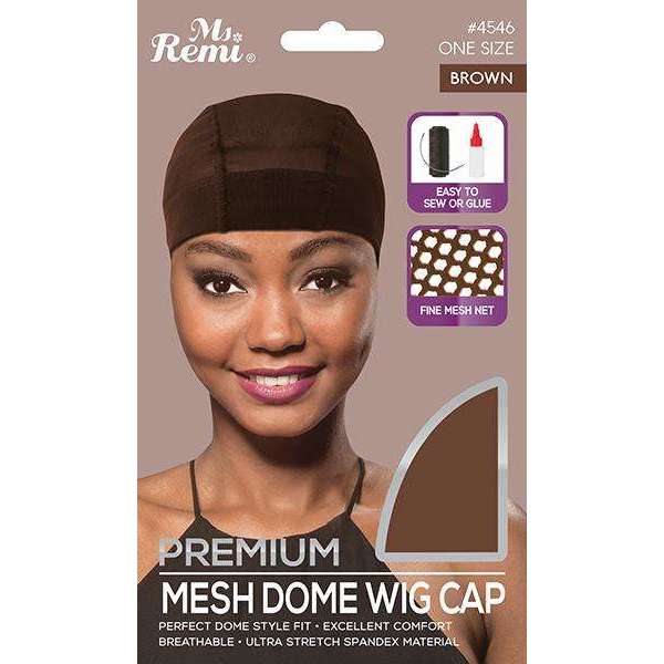 Ms. Remi Mesh Dome Wig Cap, 1 Count, Brown