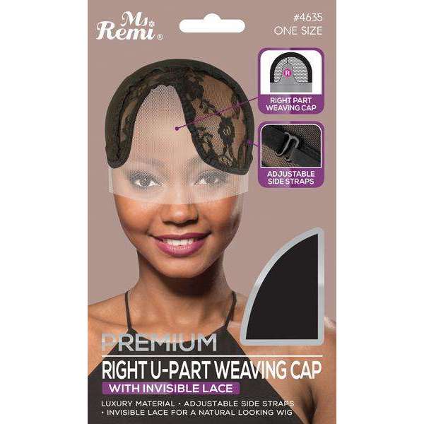 Ms. Remi Right U-part Weaving Cap, 1 Count, Black