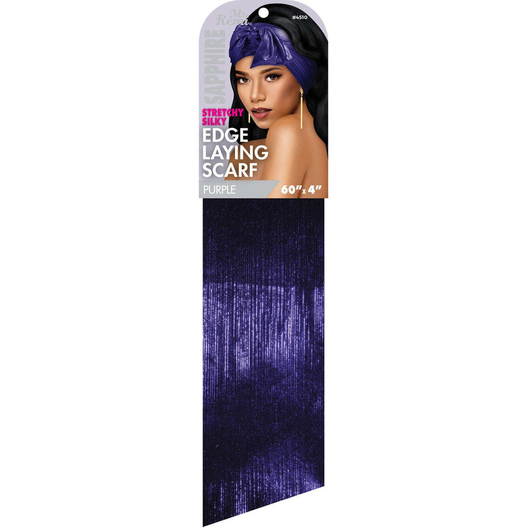 Ms. Remi Sapphire Stretchy Silky Edge Laying Wrap Scarf 60 Inch, 1 Count, Assorted Colors