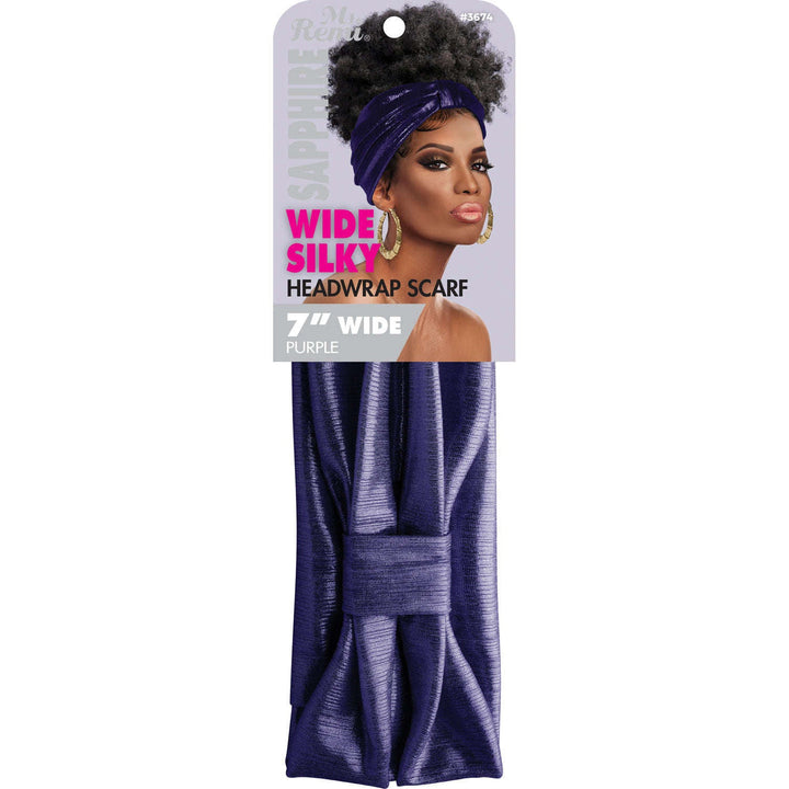 Ms. Remi Sapphire Wide Stretchy Headwrap Scarf, 1 Count, Assorted Colors