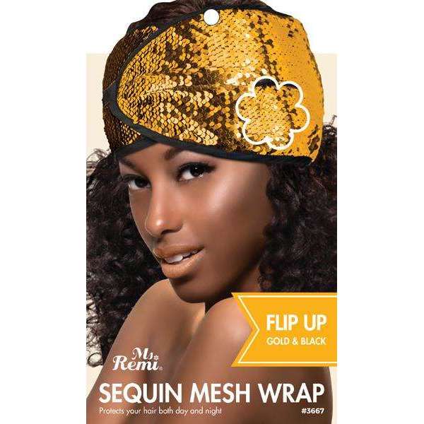 Ms. Remi Sequin Mesh Wrap, 1 Count, Gold