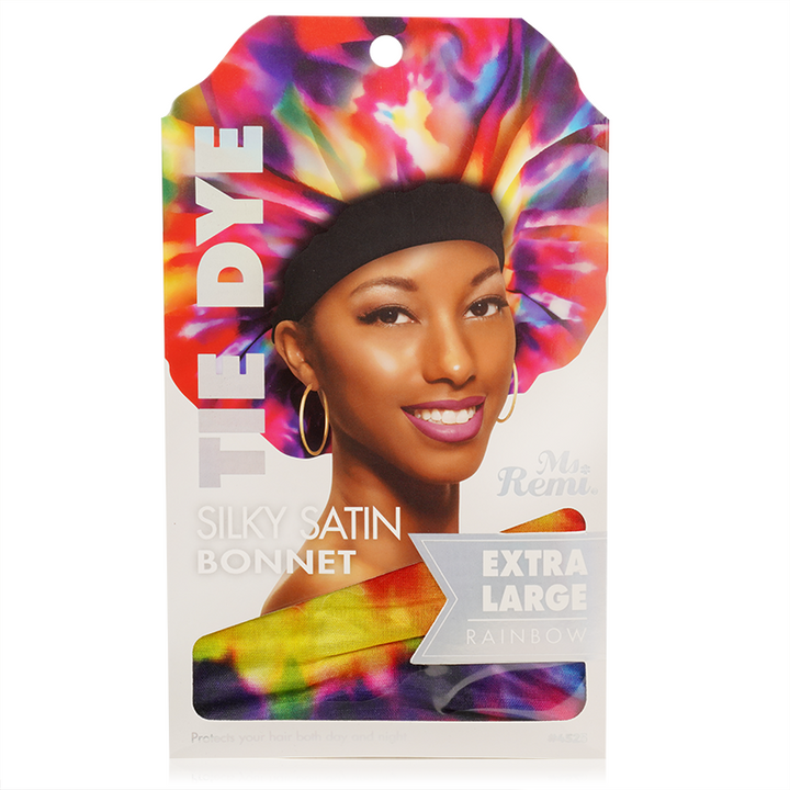 Ms. Remi Silky Satin Tie Dye Bonnet X-Large, 1 Count, Assorted Colors