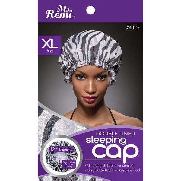 Ms. Remi Sleeping Cap XL, 1 Count, Zebra Pattern
