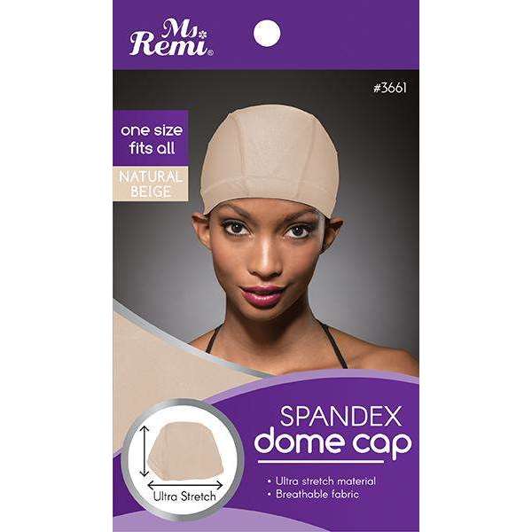 Ms. Remi Spandex Dome Cap, 1 Count, Natural Beige