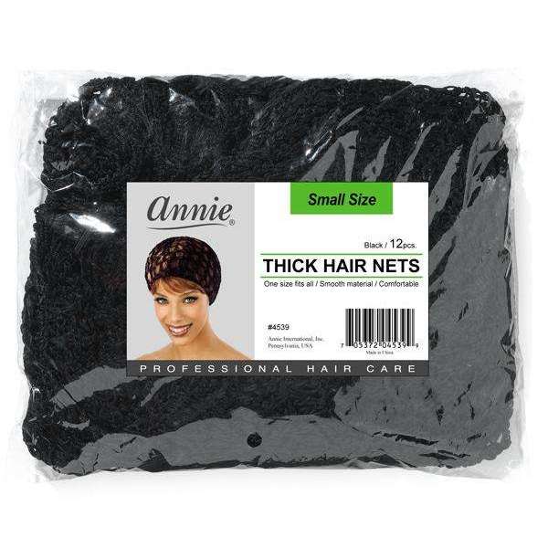 Ms. Remi Thick Hair Net Small 12ct Black
