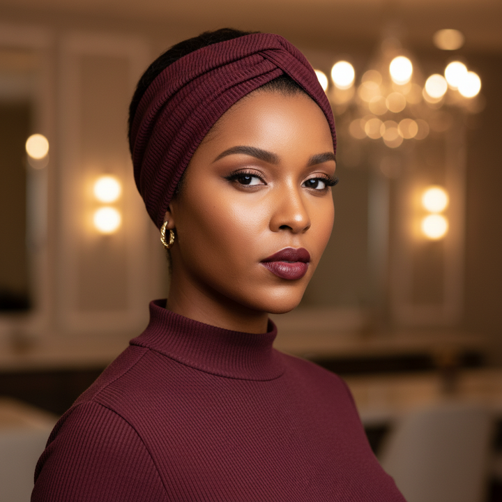 Ms. Remi Wide Silky Headwrap Scarf Ribbed, 1 Count, Assorted Colors