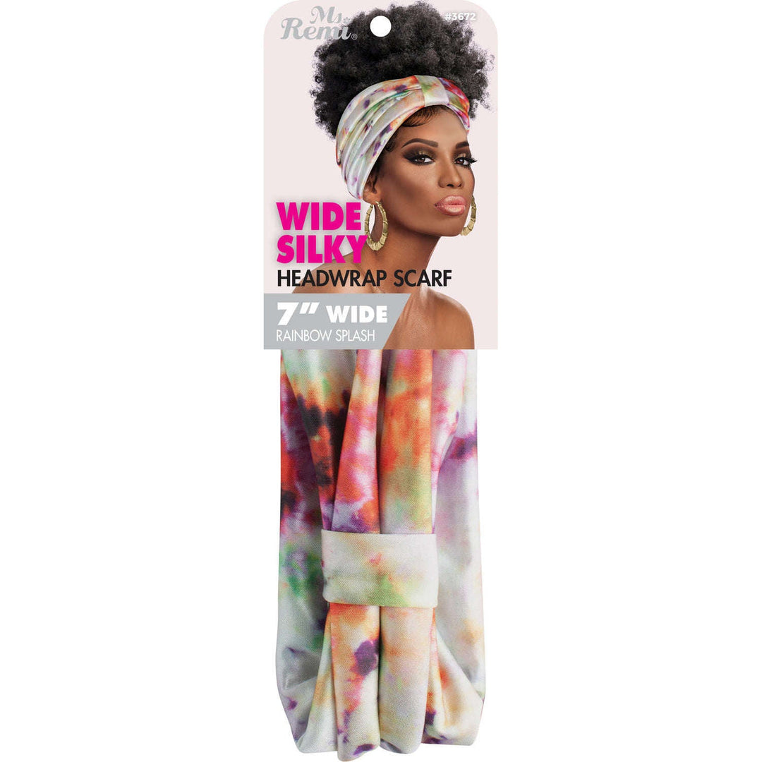 Ms. Remi Wide Silky Headwrap Scarf, 1 Count, Assorted Patterns