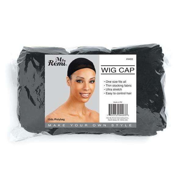 Ms. Remi Wig Caps, 144 Count, Black