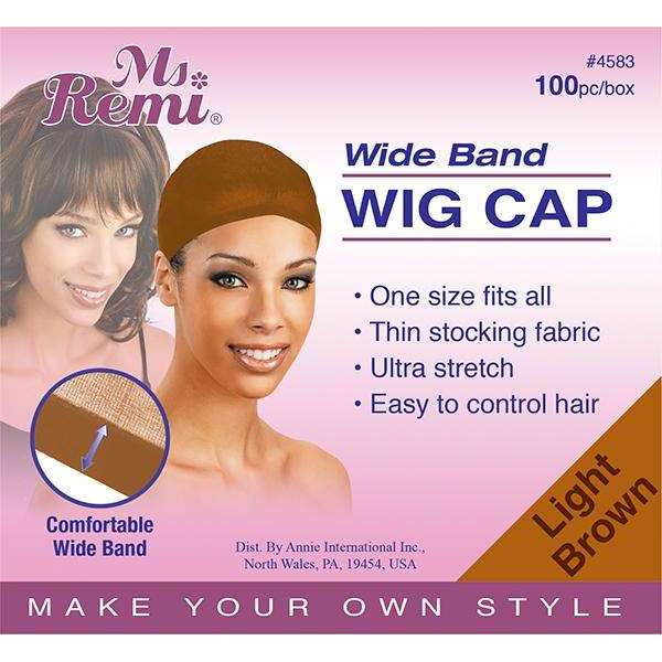 Ms. Remi Wide Band Wig Cap Value Pack, 100 Count, Light Brown