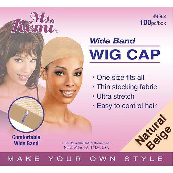 Ms. Remi Wide Band Wig Cap Value Pack, 100 Count, Natural Beige