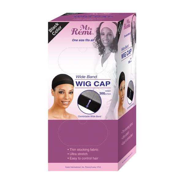 Ms. Remi Wide Band Wig Cap Value Pack, 300 Count, Black