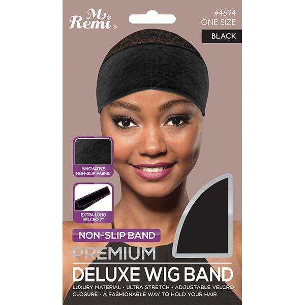 Ms. Remi Deluxe Non-Slip Wig Band, 1 Count, Black