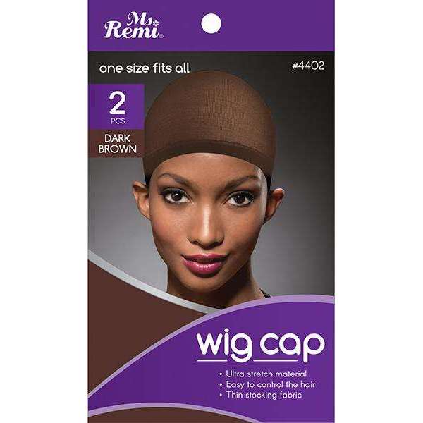 Ms. Remi Wig Cap, 2 Count, Dark Brown