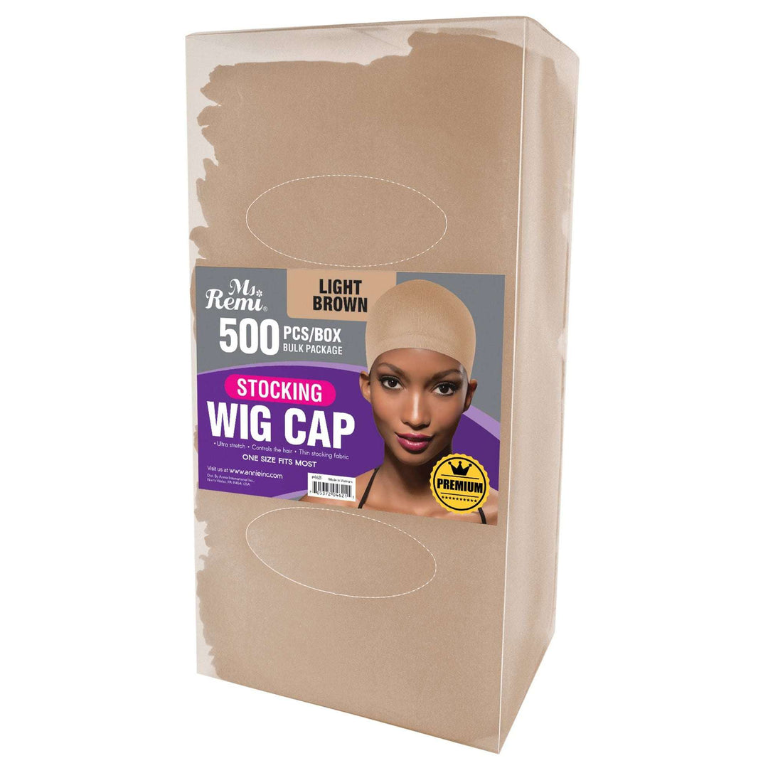 Ms. Remi Stocking Wig Cap Value Pack, 500 Count, Light Brown