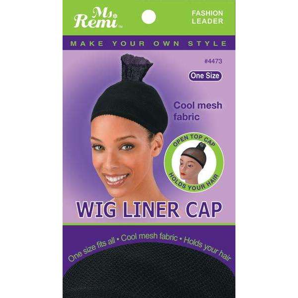 Ms. Remi Open Top Wig Liner Cap, 2 Count, Black