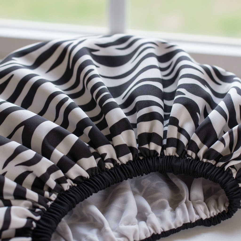 Ms. Remi Satin Day & Night Cap X-Jumbo, Zebra Print